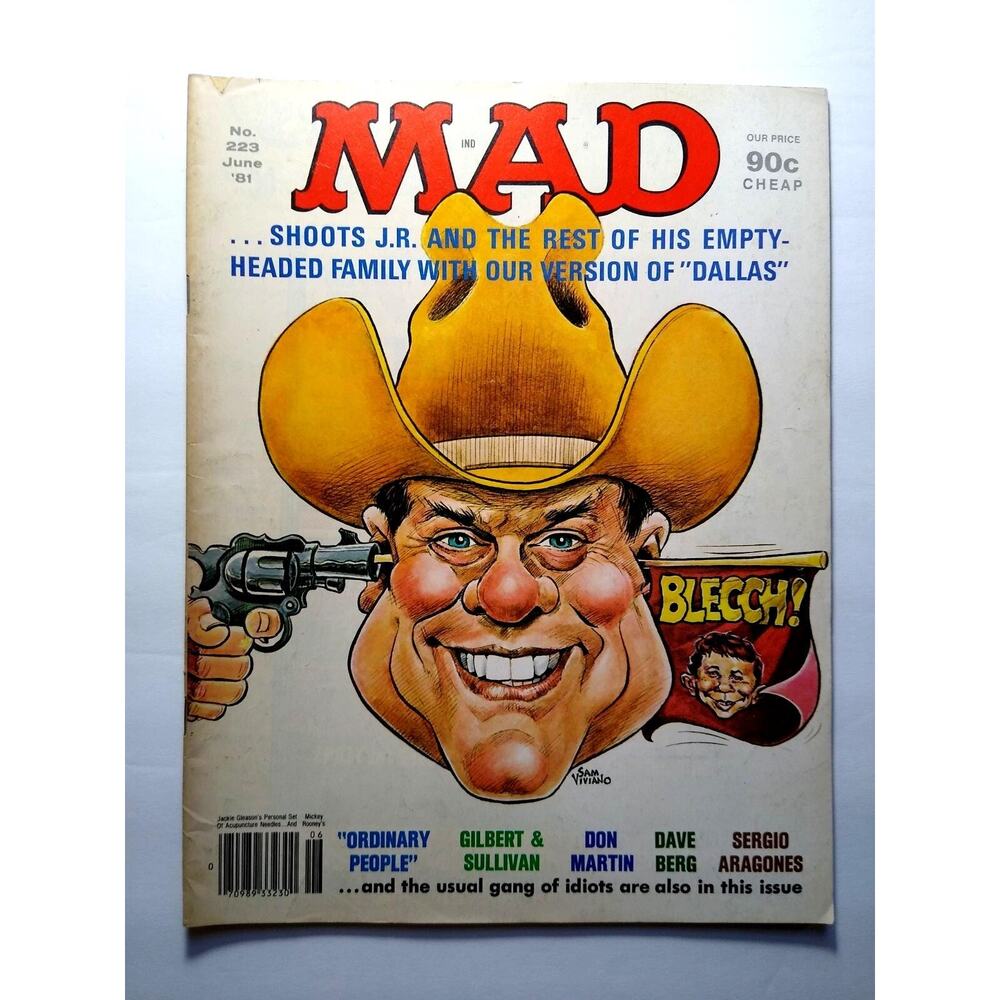 MAD Magazine June 1981 # 223 Dallas TV Show Who Shot JR Parody Spoof Comic Humor